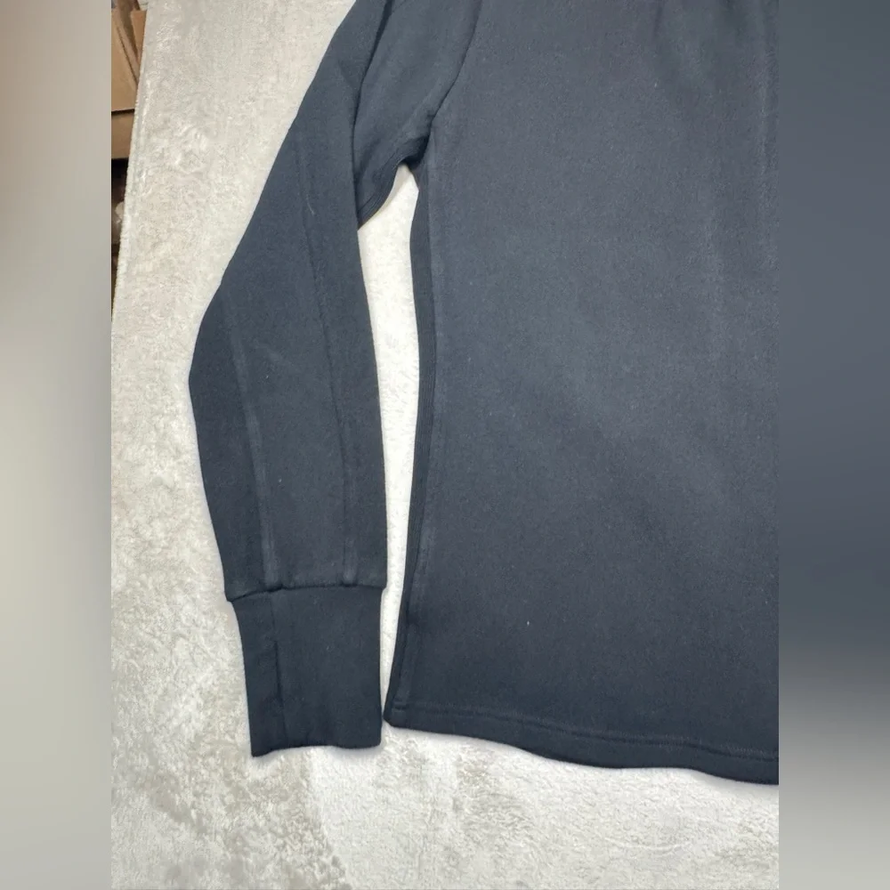 Varley Women’s Black Full Zip Mock Neck Ribbed Sides Athletic Jacket Size Large